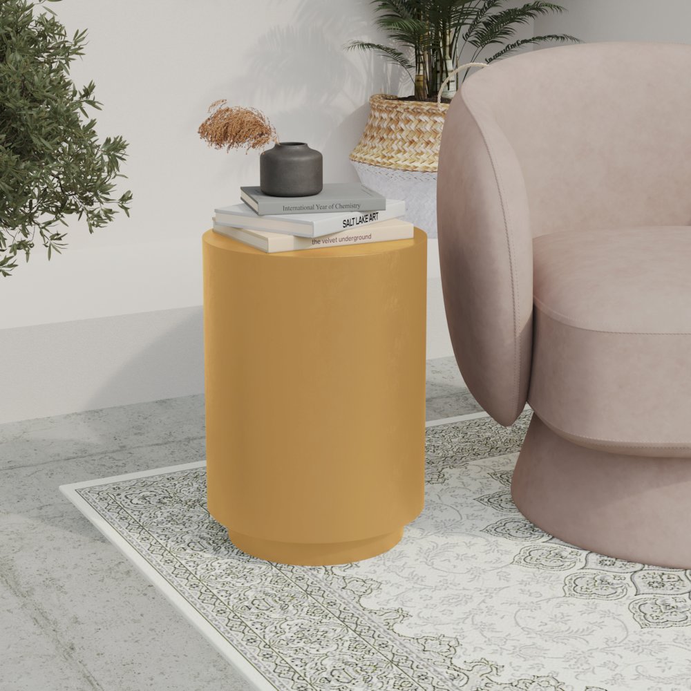 Modern Side End Table Ramble Series In Beige. Picture 14
