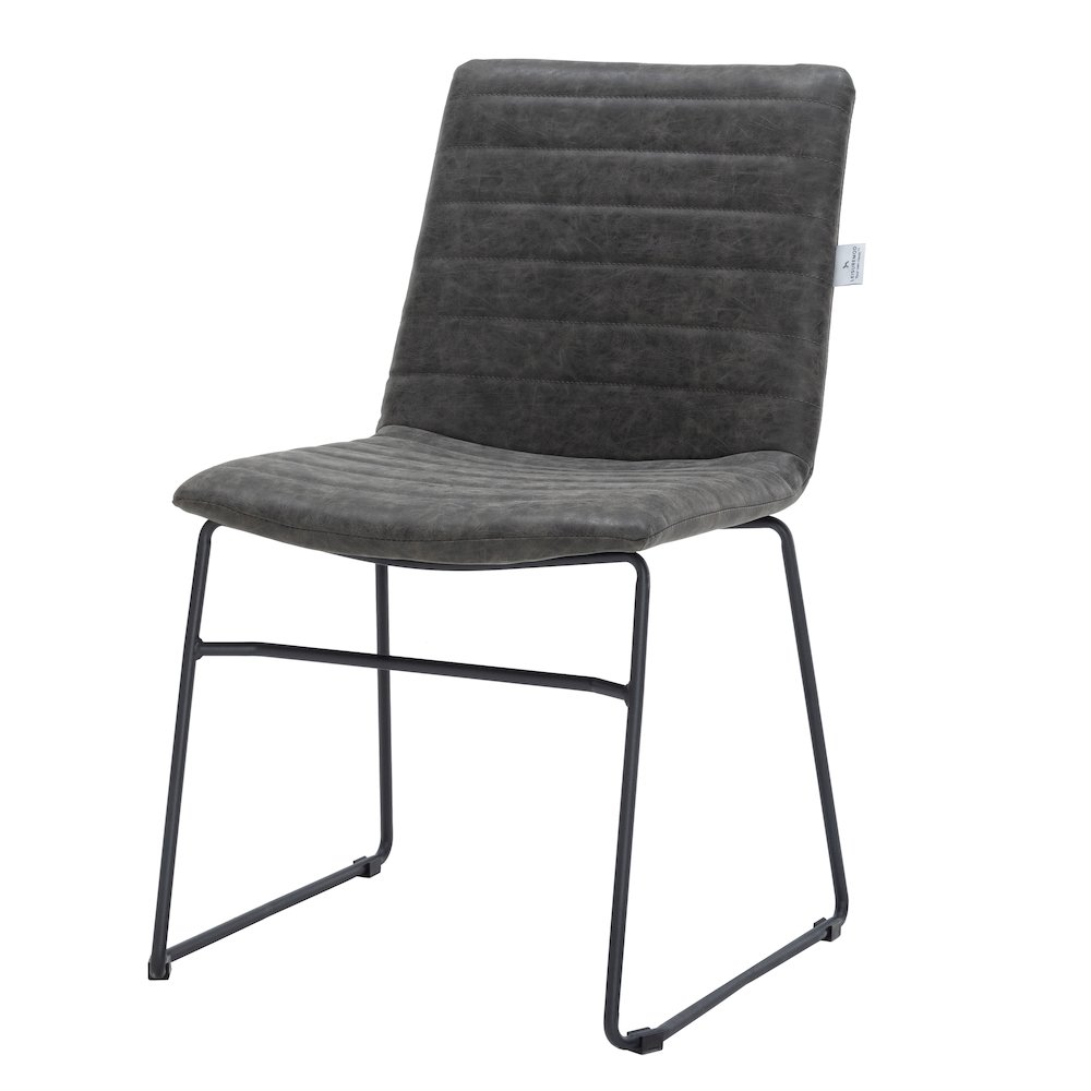 Zylar Series Office Guest Chair in Charcoal Leather. Picture 8