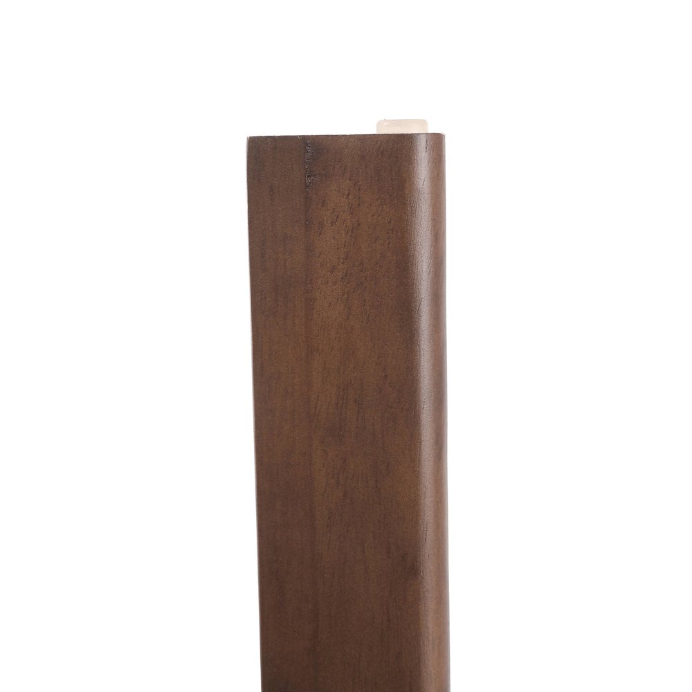 Velo Series Modern Dining Chair in Black Walnut Wood with Dark Brown Seat. Picture 15