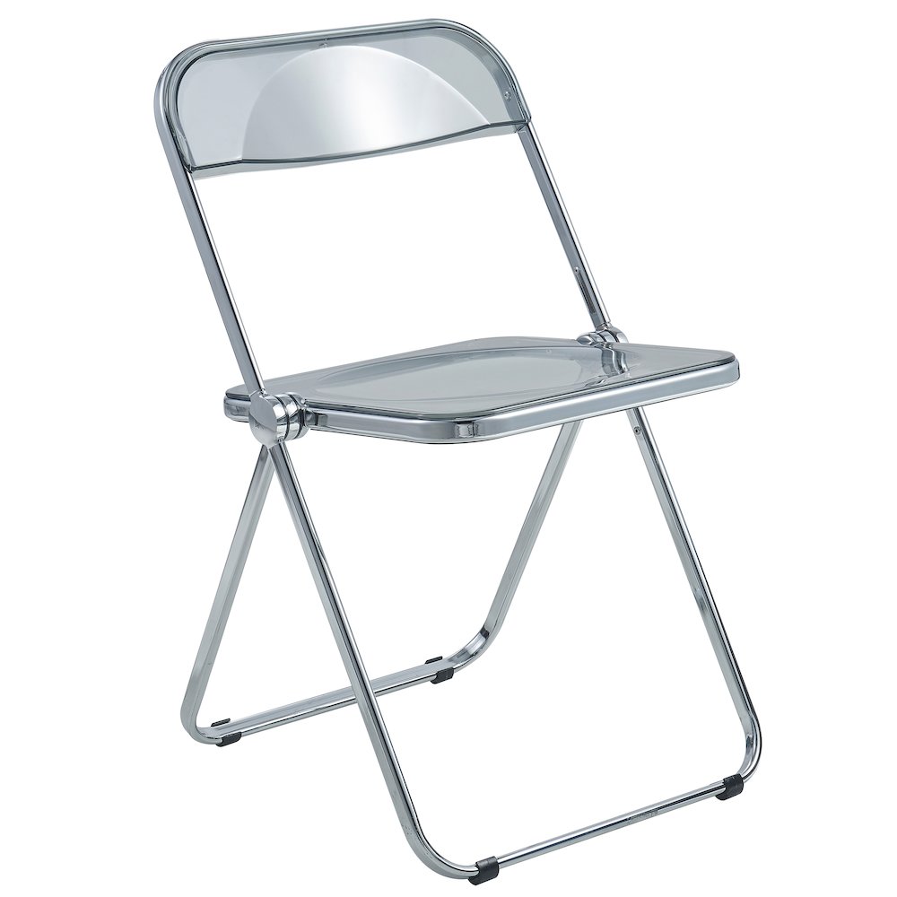 Lawrence Acrylic Folding Chair With Metal Frame. Picture 3