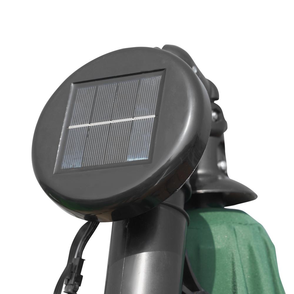 Outdoor 10 Ft Offset Cantilever Hanging Patio Umbrella With Solar Powered LED. Picture 9