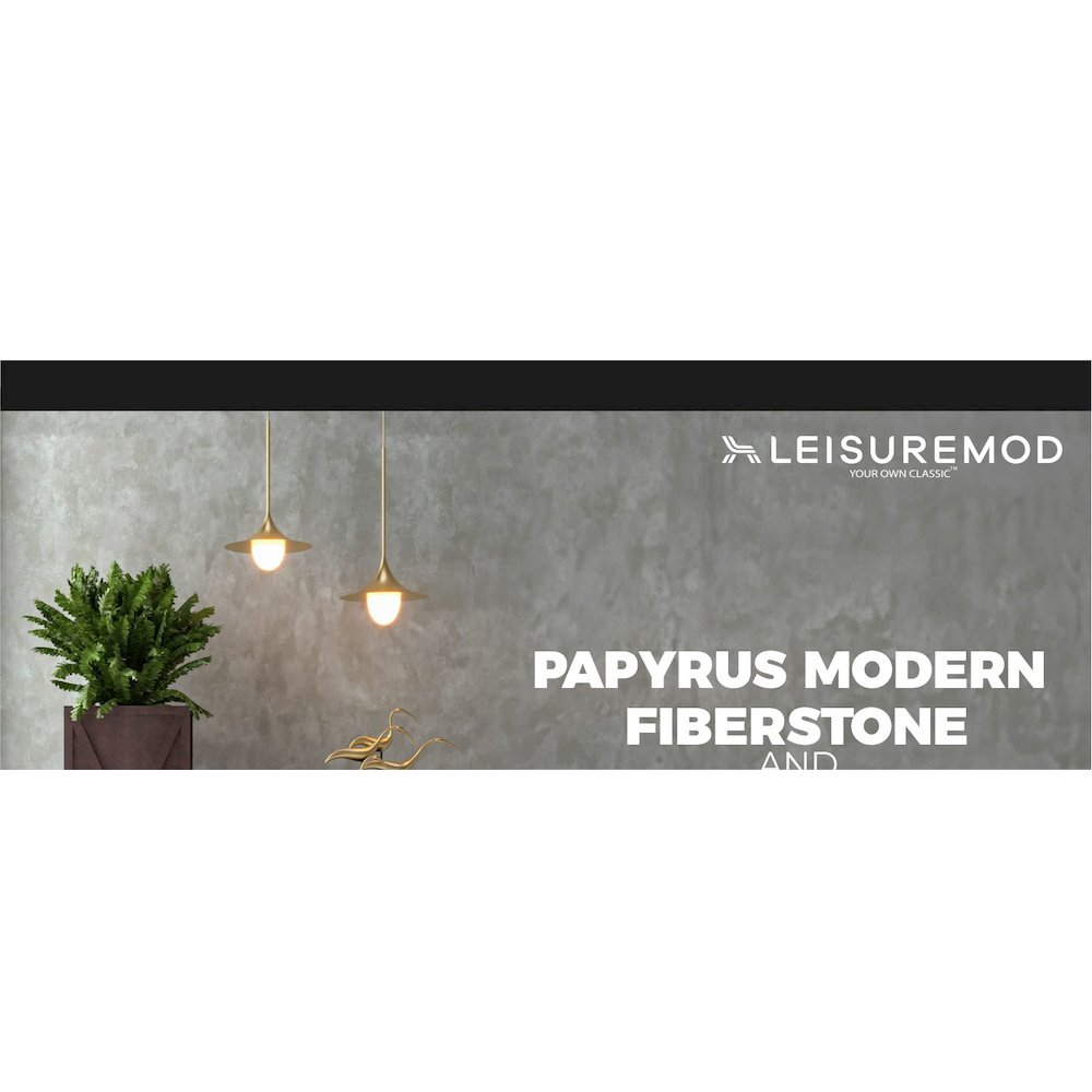 Papyrus Series Rectangle Fiber Stone Planter in Brown 14.2 x 14.2, 29 High. Picture 17