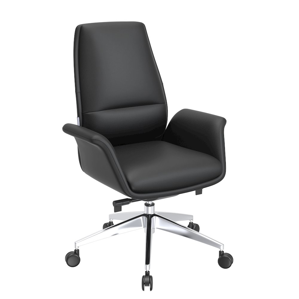 Summit Series Office Chair In Black Leather. Picture 14
