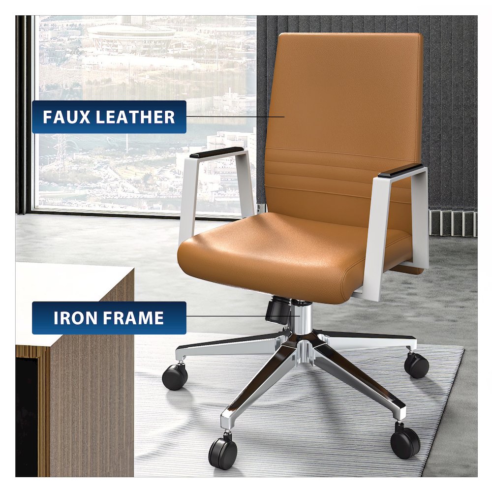 Aleen Office Chair in Acorn Brown. Picture 12