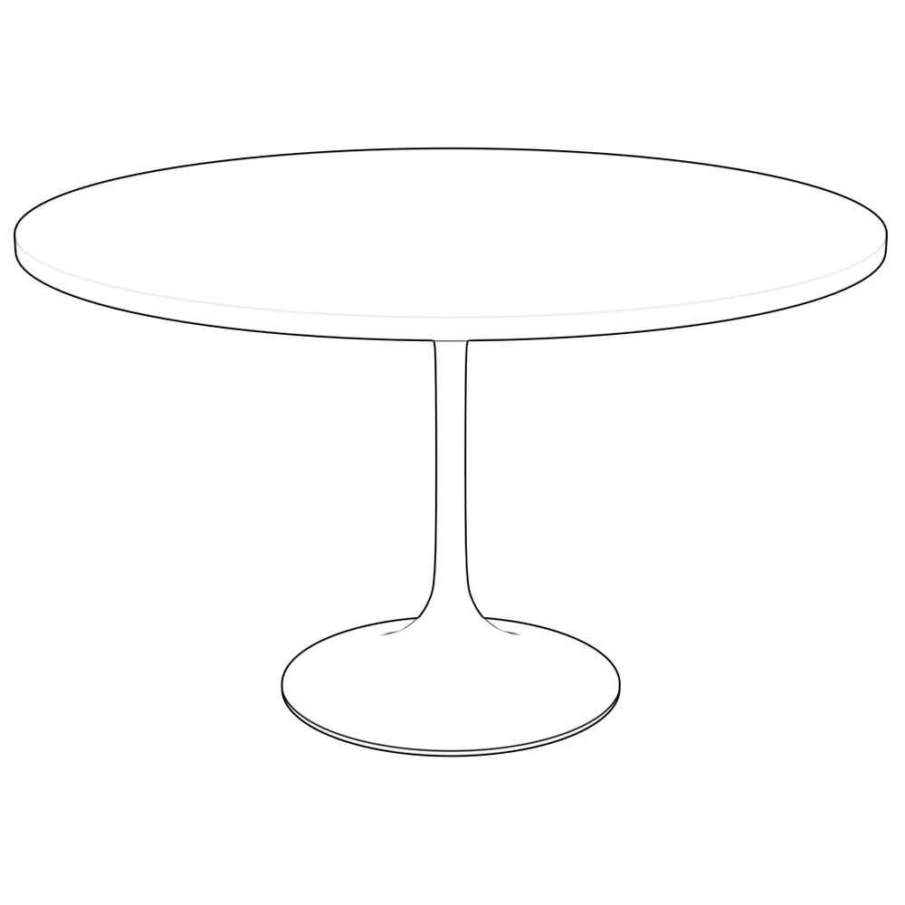 48" Round Dining Table, Brushed Chrome Base with Light Natural Wood MDF Top. Picture 4