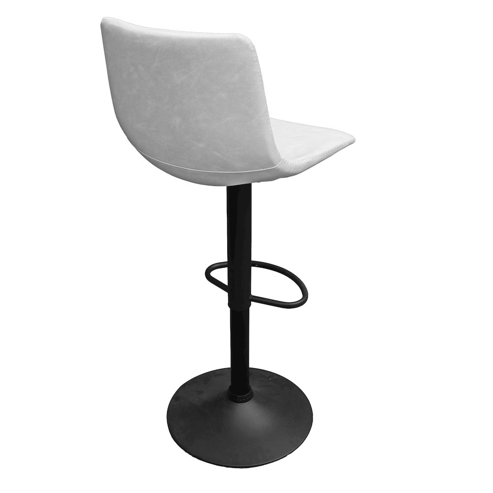 Tilbury Modern Adjustable Bar Stool in Light Grey. Picture 9