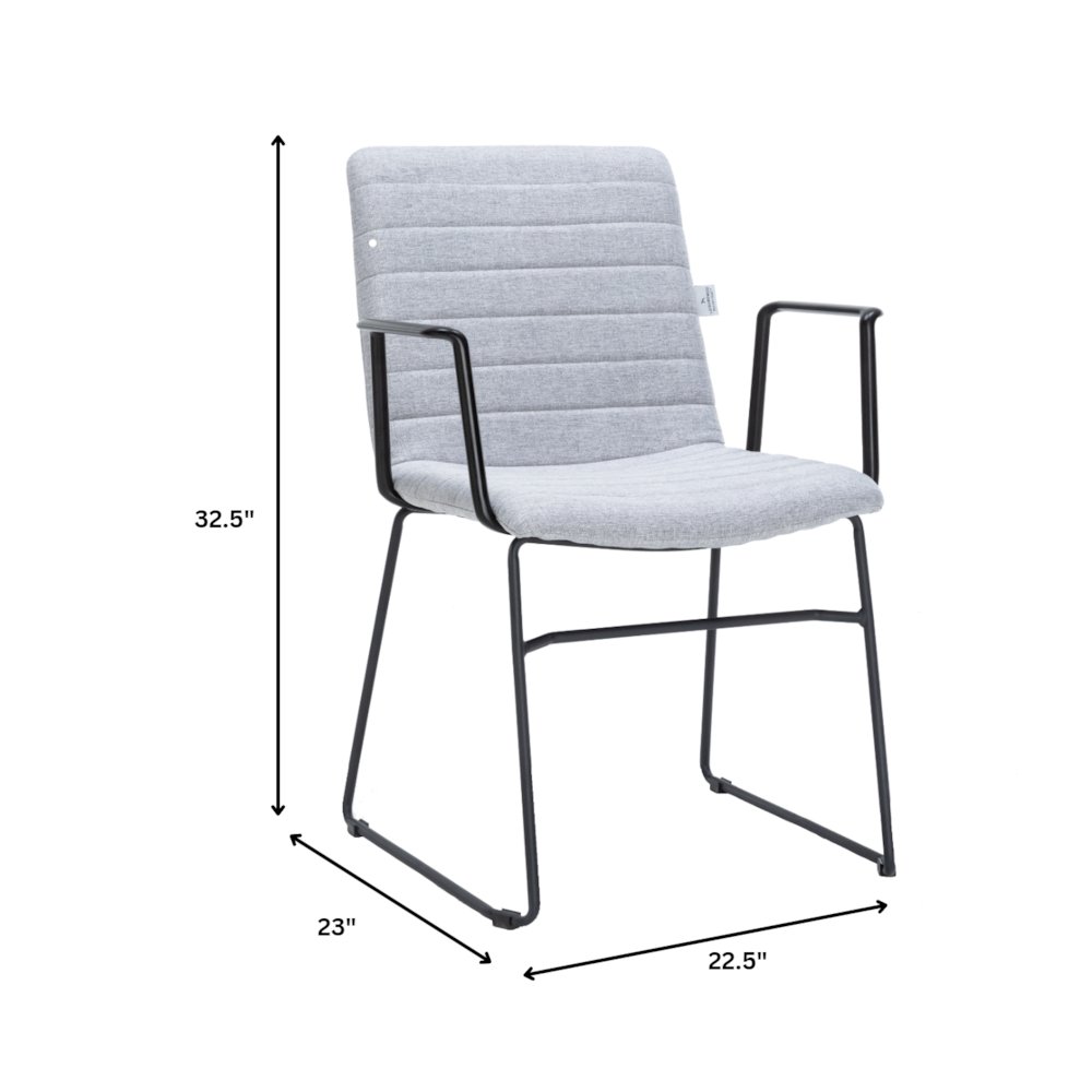 Zylar Series Office Guest Arm Chair in Grey Fabric. Picture 1