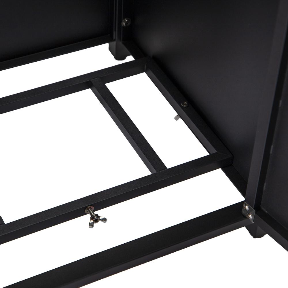 Walbrooke Black Patio Square Tank Holder with Slats Design. Picture 8