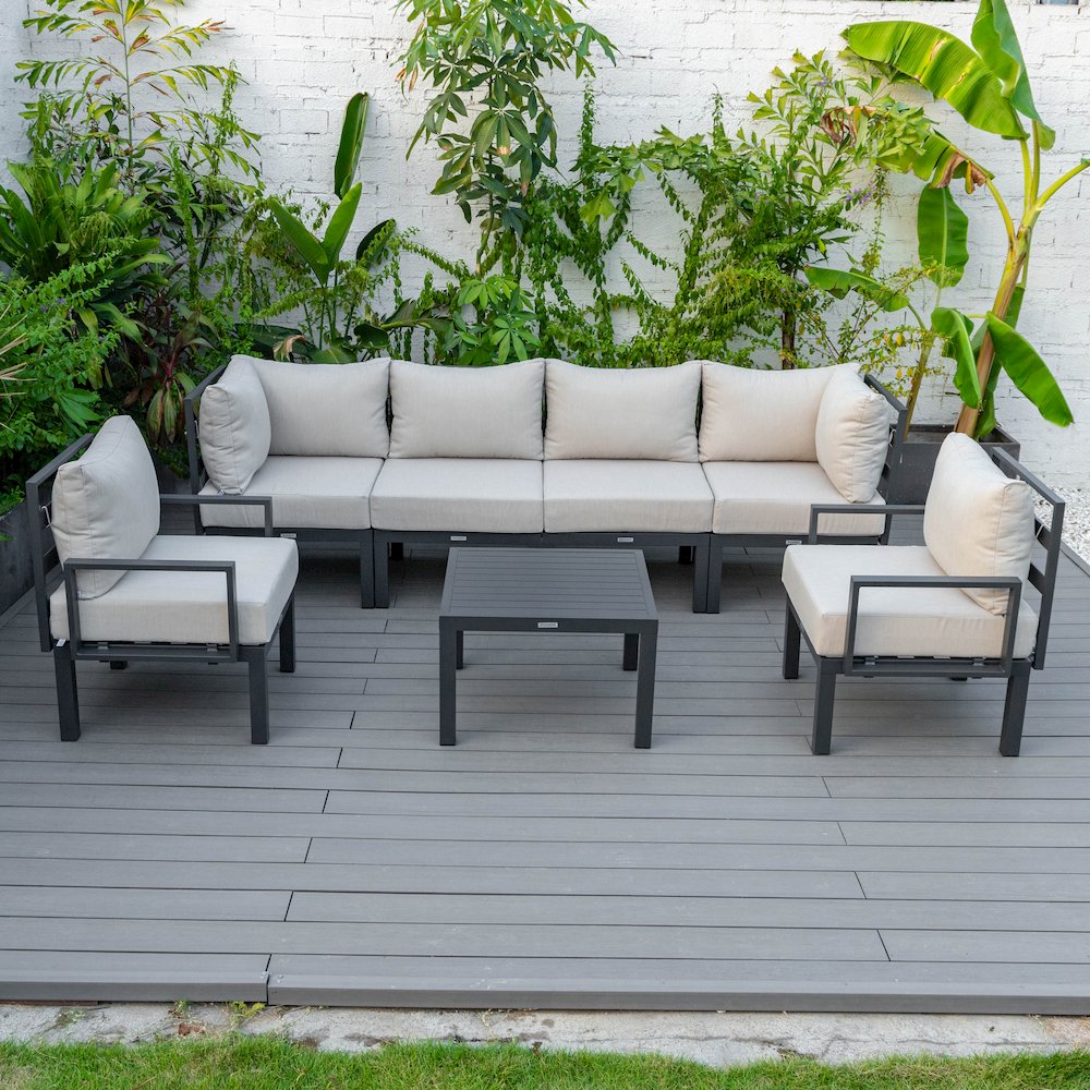 Chelsea 7-Piece Patio Sectional And Coffee Table. Picture 4