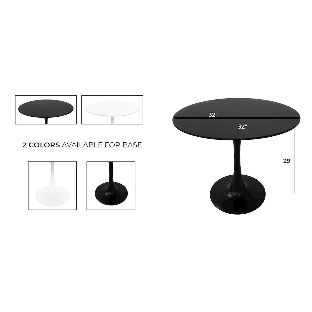 Bristol Mid-Century Modern Round Dining Table. Picture 24