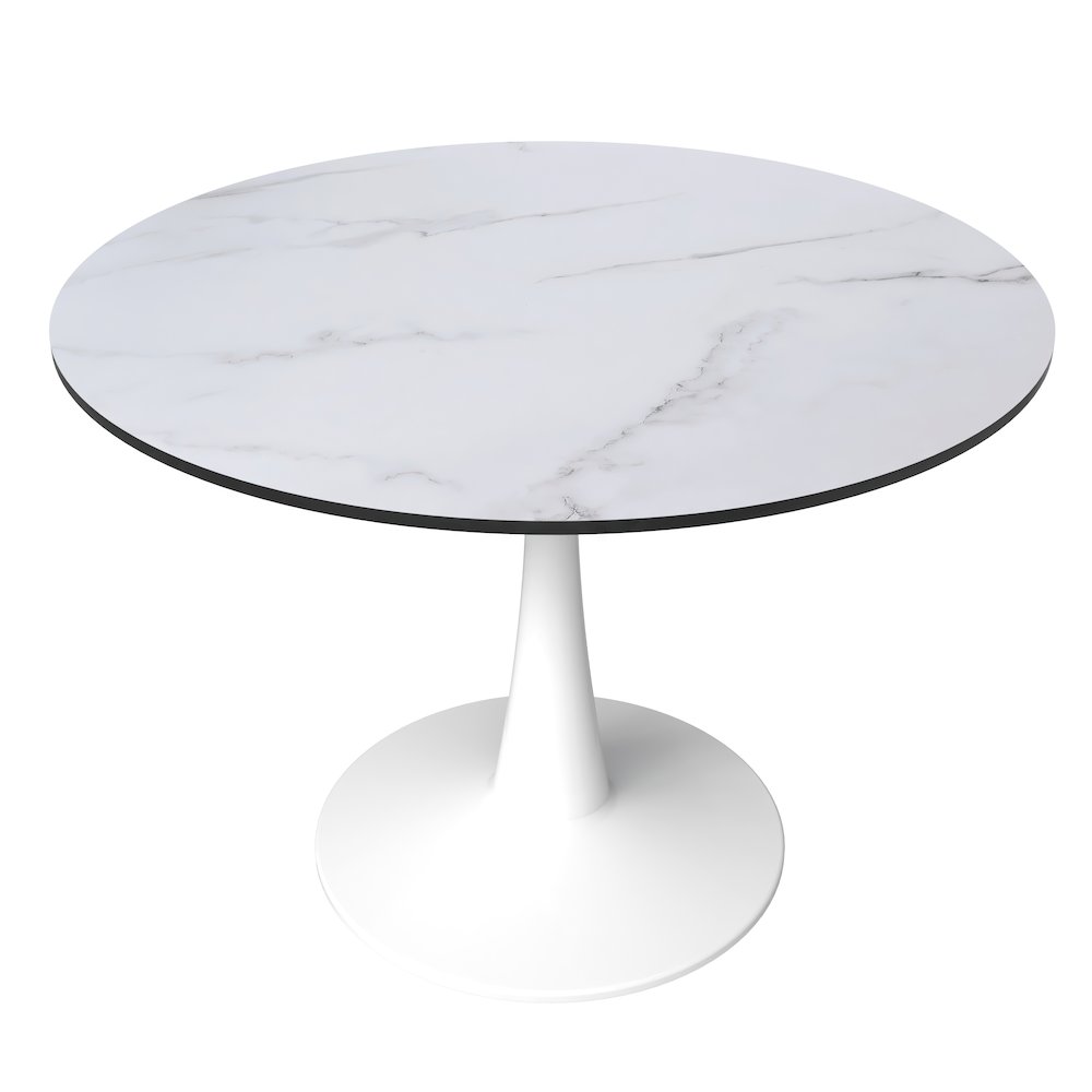 Bristol, 40" Round dining table in White. Picture 1