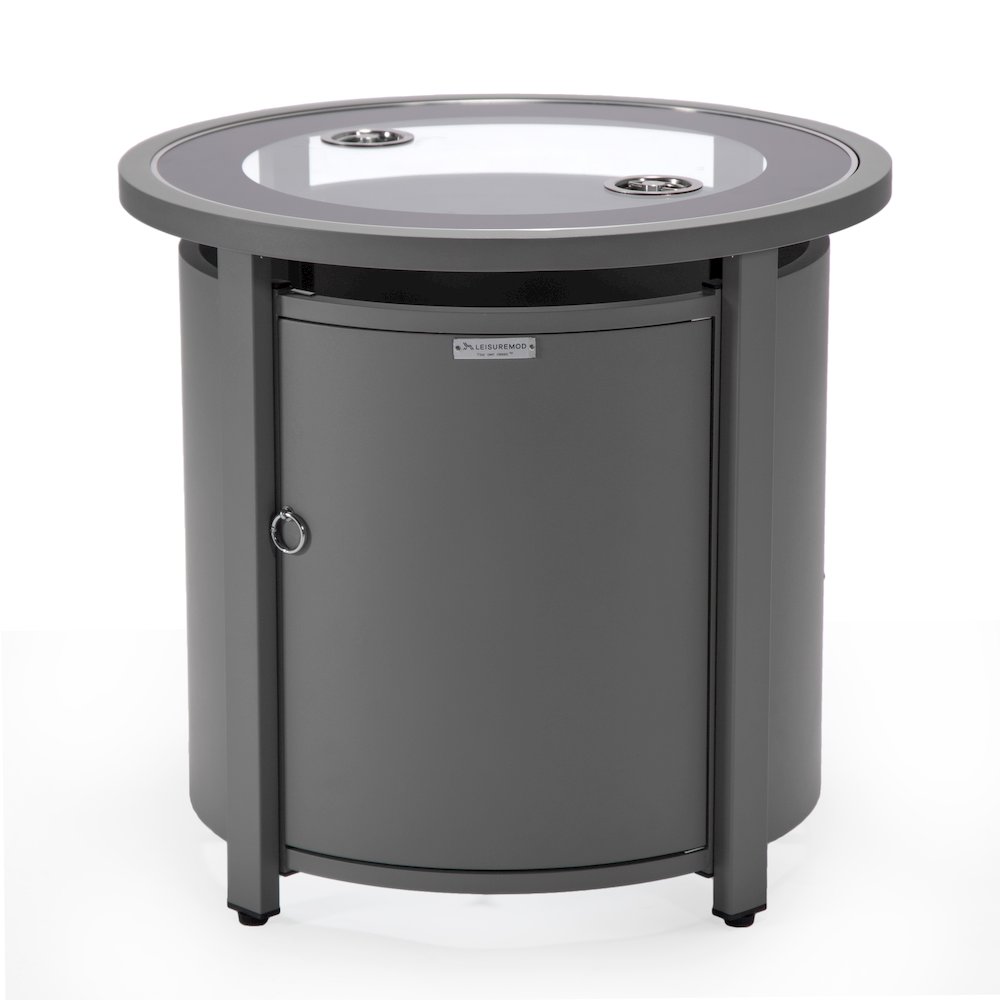 Walbrooke Grey Patio Round Tank Holder in Grey. Picture 2