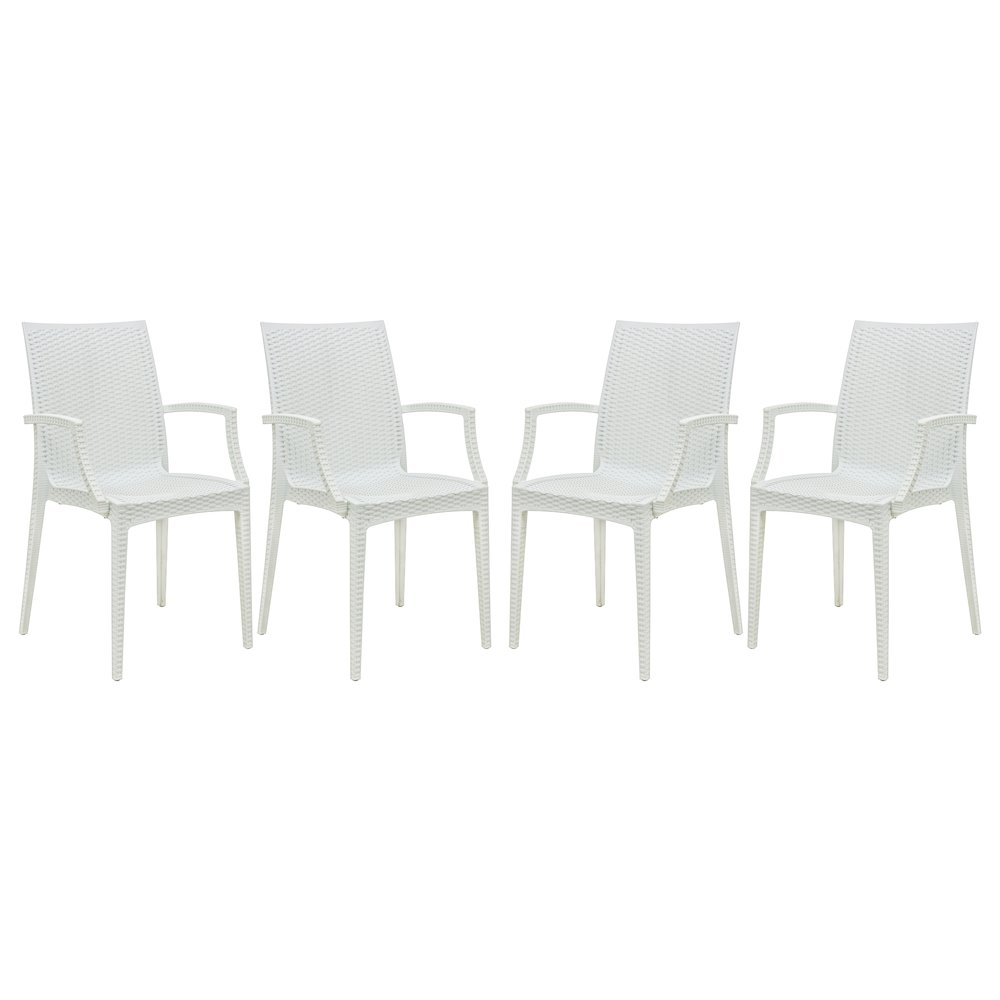 Weave Mace Indoor/Outdoor Chair (With Arms), Set of 4. Picture 1