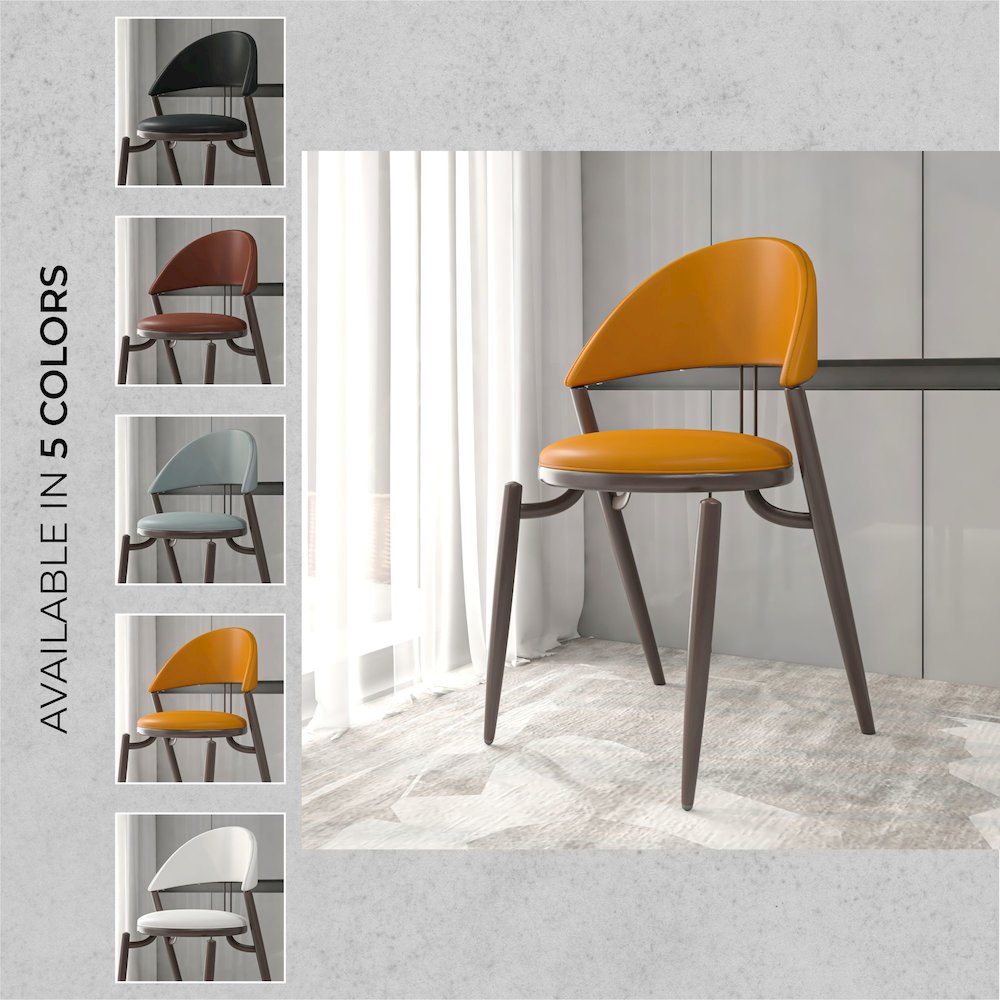 Venice Collection Modern Dining Chair In Light Brown. Picture 8