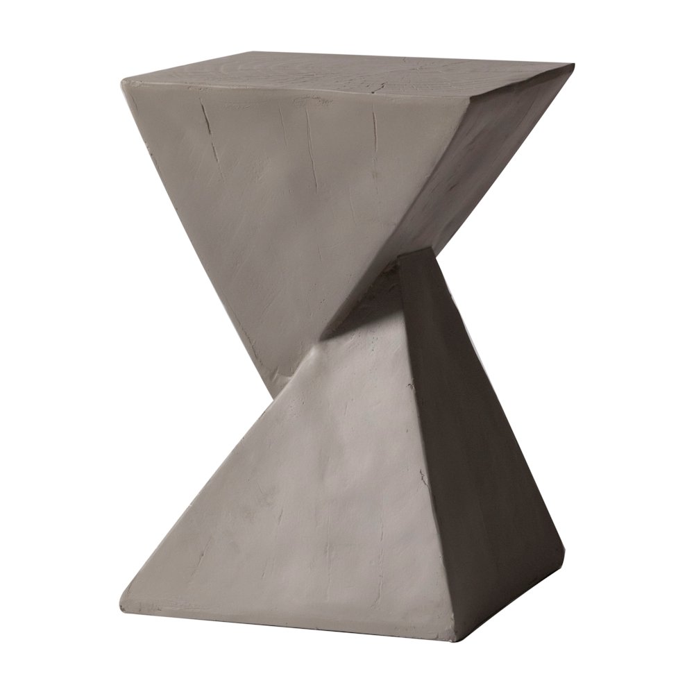 Glint Collection Fiberglass Outdoor Side Table in Grey. Picture 29