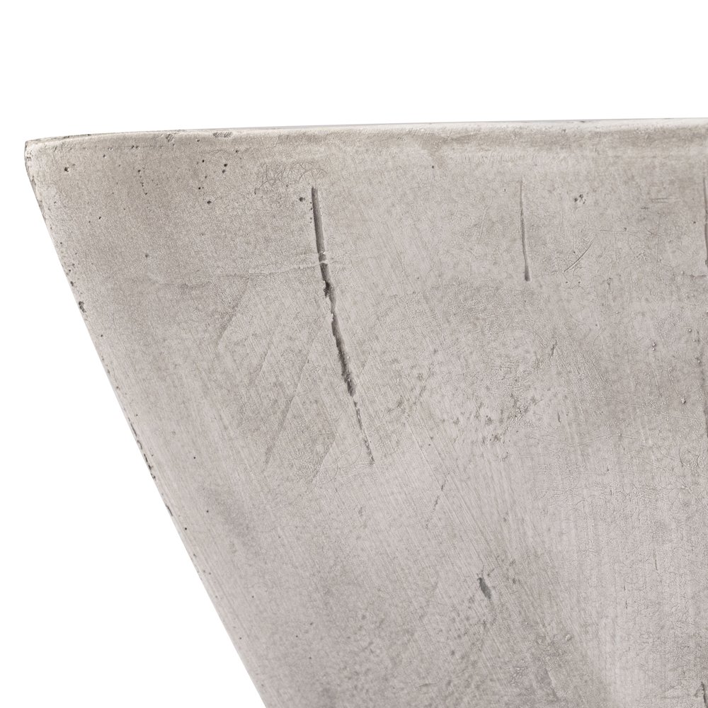 Glint Collection Fiberglass Outdoor Side Table in Marble White. Picture 21