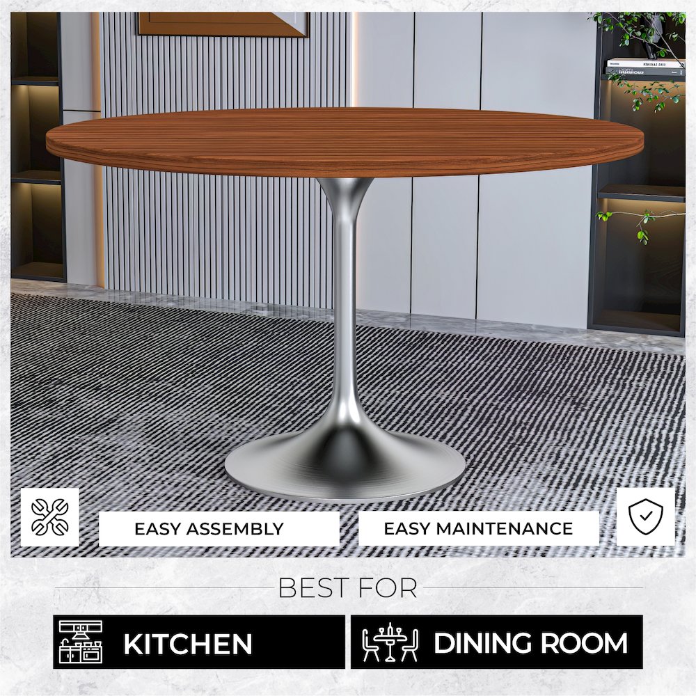 Verve Collection 48" Round Dining Table. Picture 3