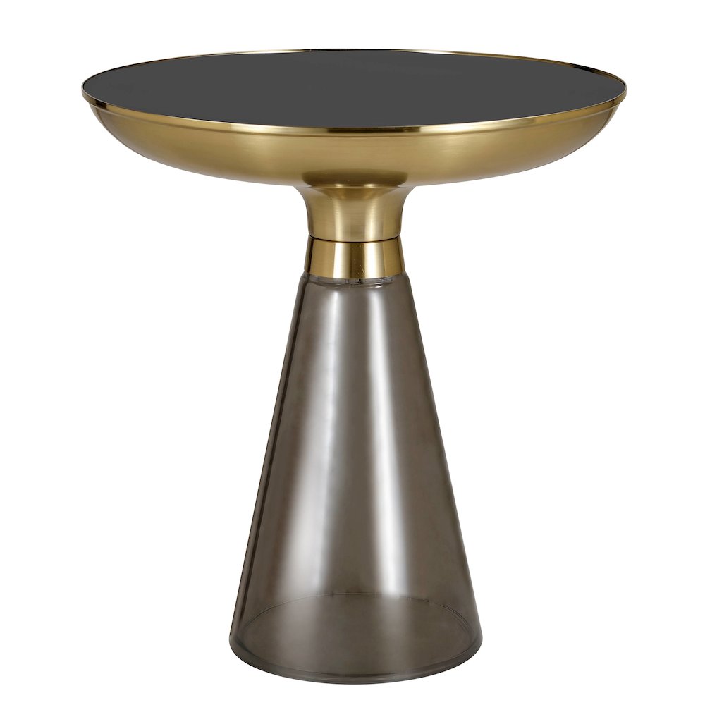 Hyalus Collection Glass Side table in Smoke. Picture 7