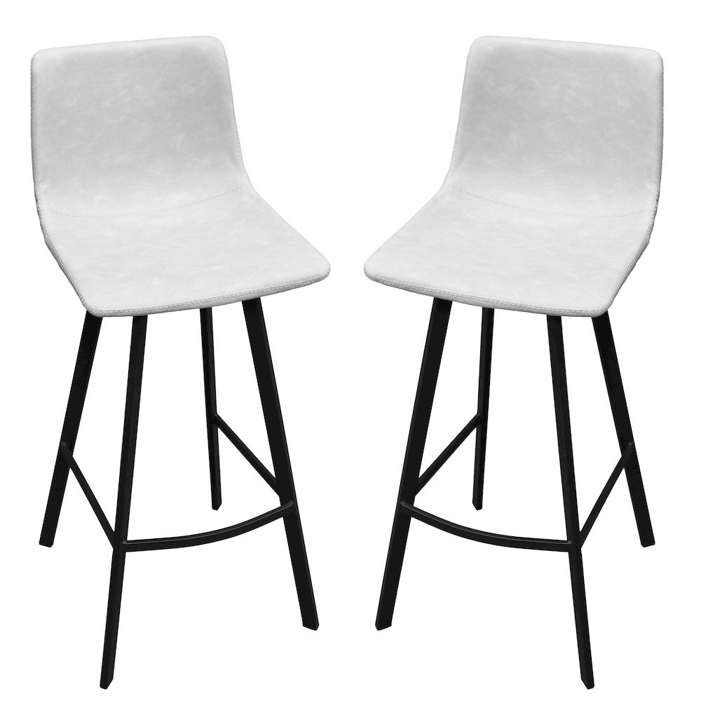 Elland Modern Upholstered Leather Bar Stool. Picture 1