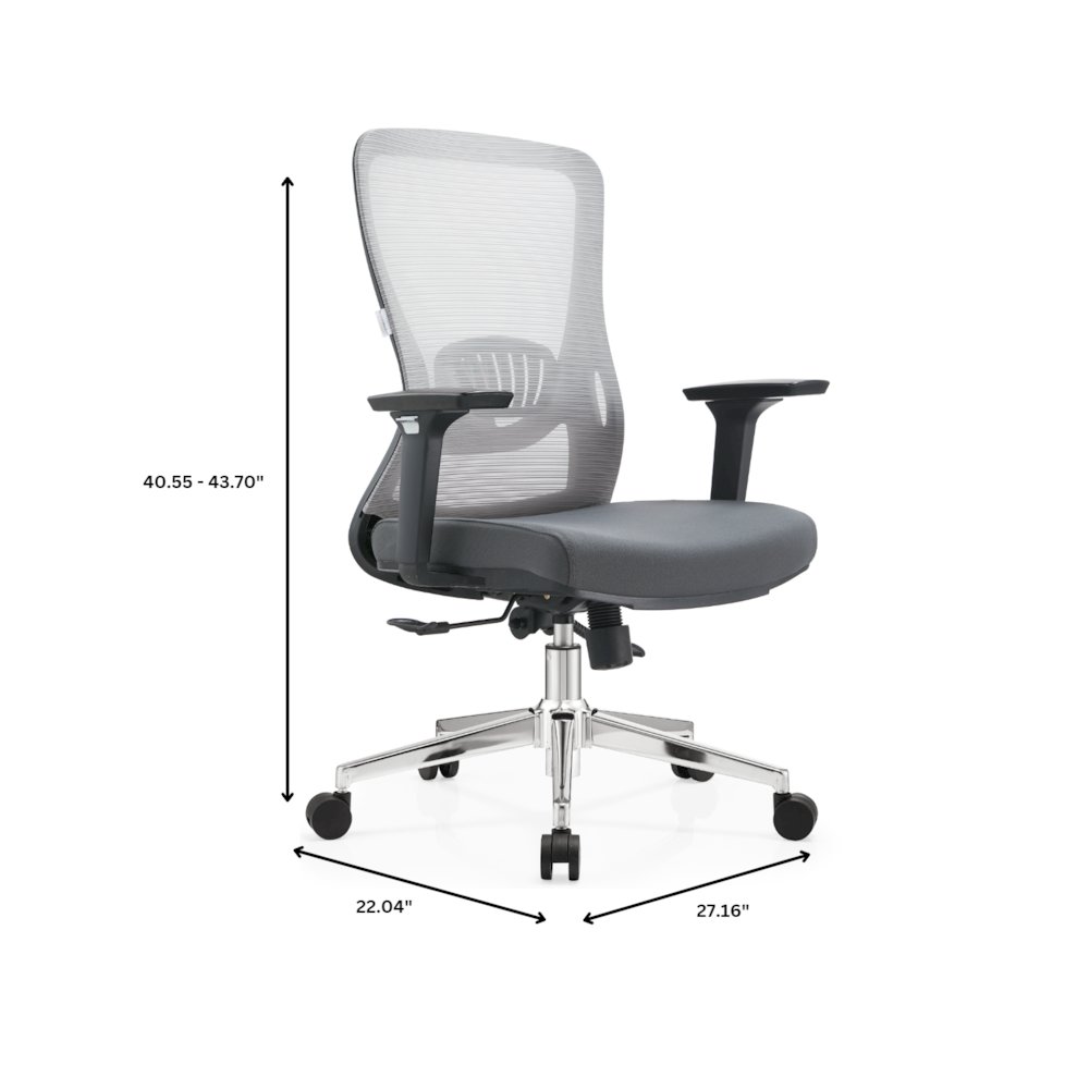 Office Adorit Series Office Task Chair In Grey. Picture 24
