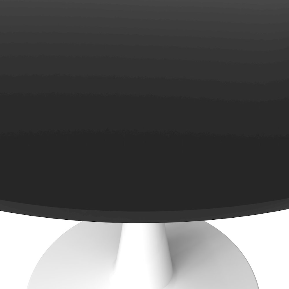 Bristol, 40" Round dining table in White Base with Blacktop. Picture 17