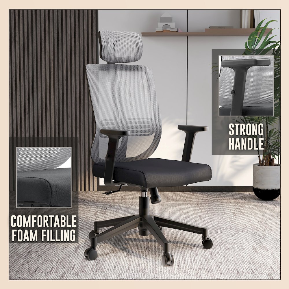 Office Nift Series Office Task Chair In White. Picture 7