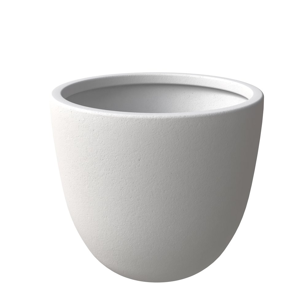Dahlia Series Poly Stone Planter in White 17.5 Dia, 13.6 High. Picture 7