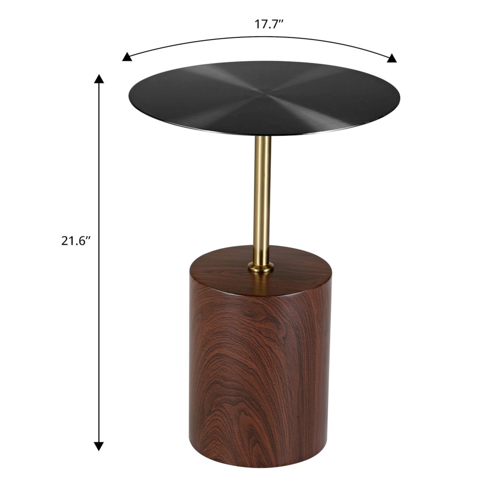 Malta Collection Modern End Table In Brown. Picture 35