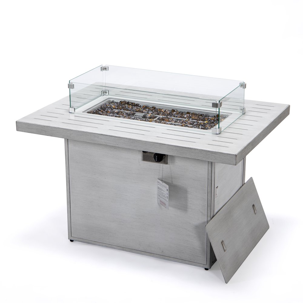 Chelsea Patio Modern Aluminum Propane Fire Pit Table. Picture 2