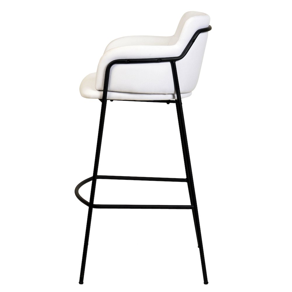 Axis Collection Modern Bar height Chair in White. Picture 10