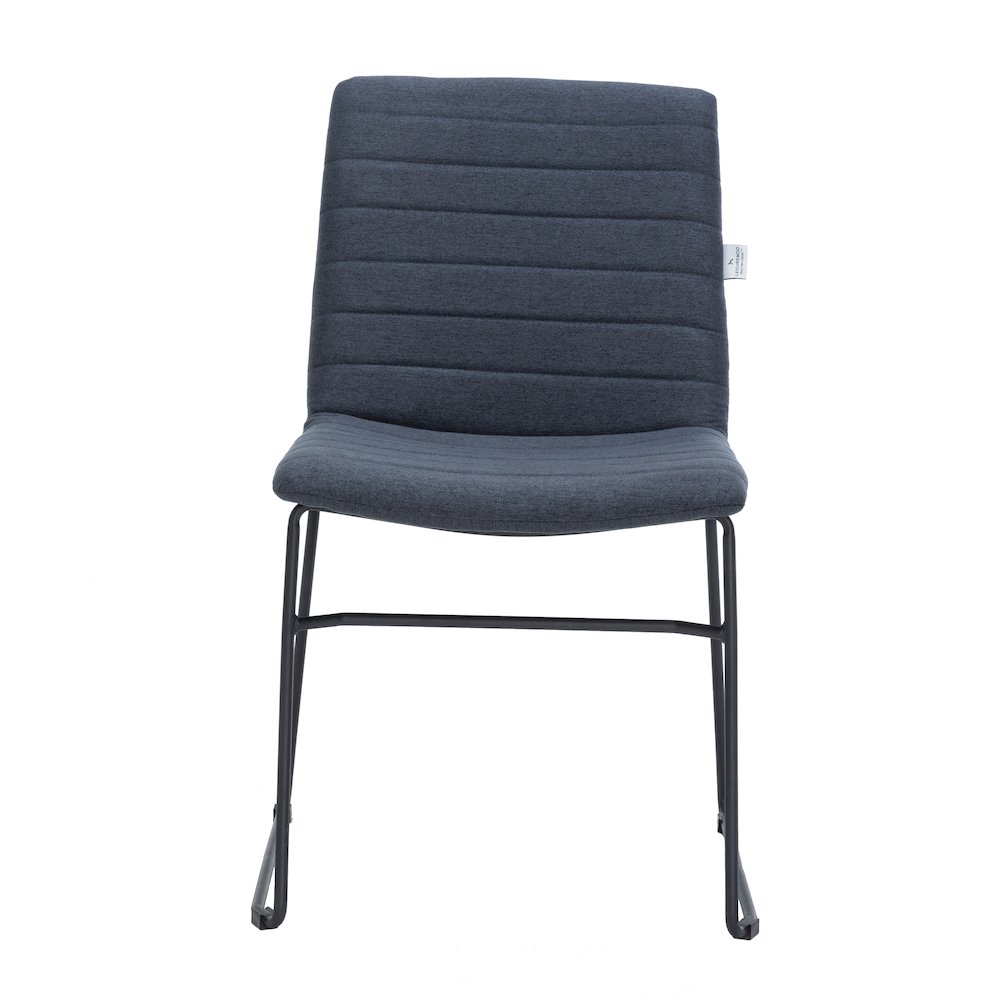 Zylar Series Office Guest Chair in Dark Blue Fabric. Picture 2