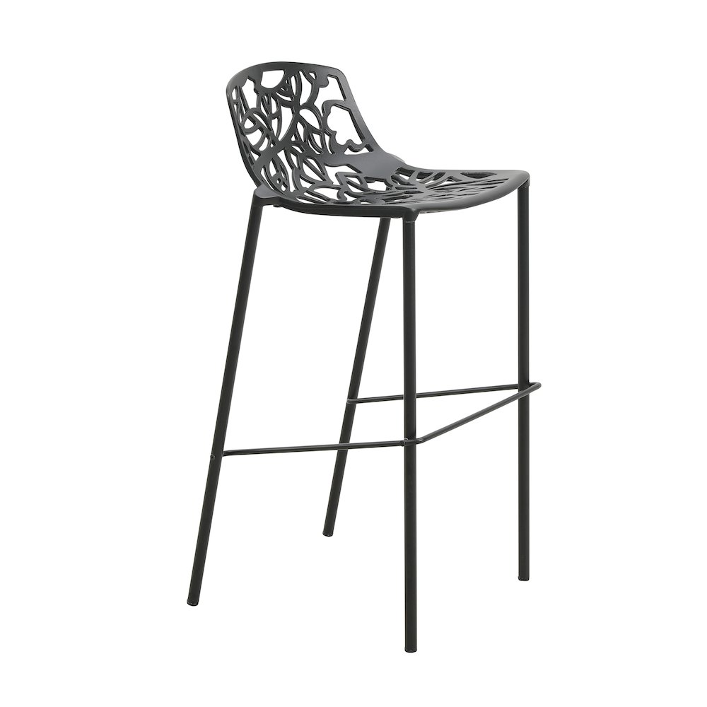 Devon Mid-Century Modern Aluminum Bar Stool. Picture 9