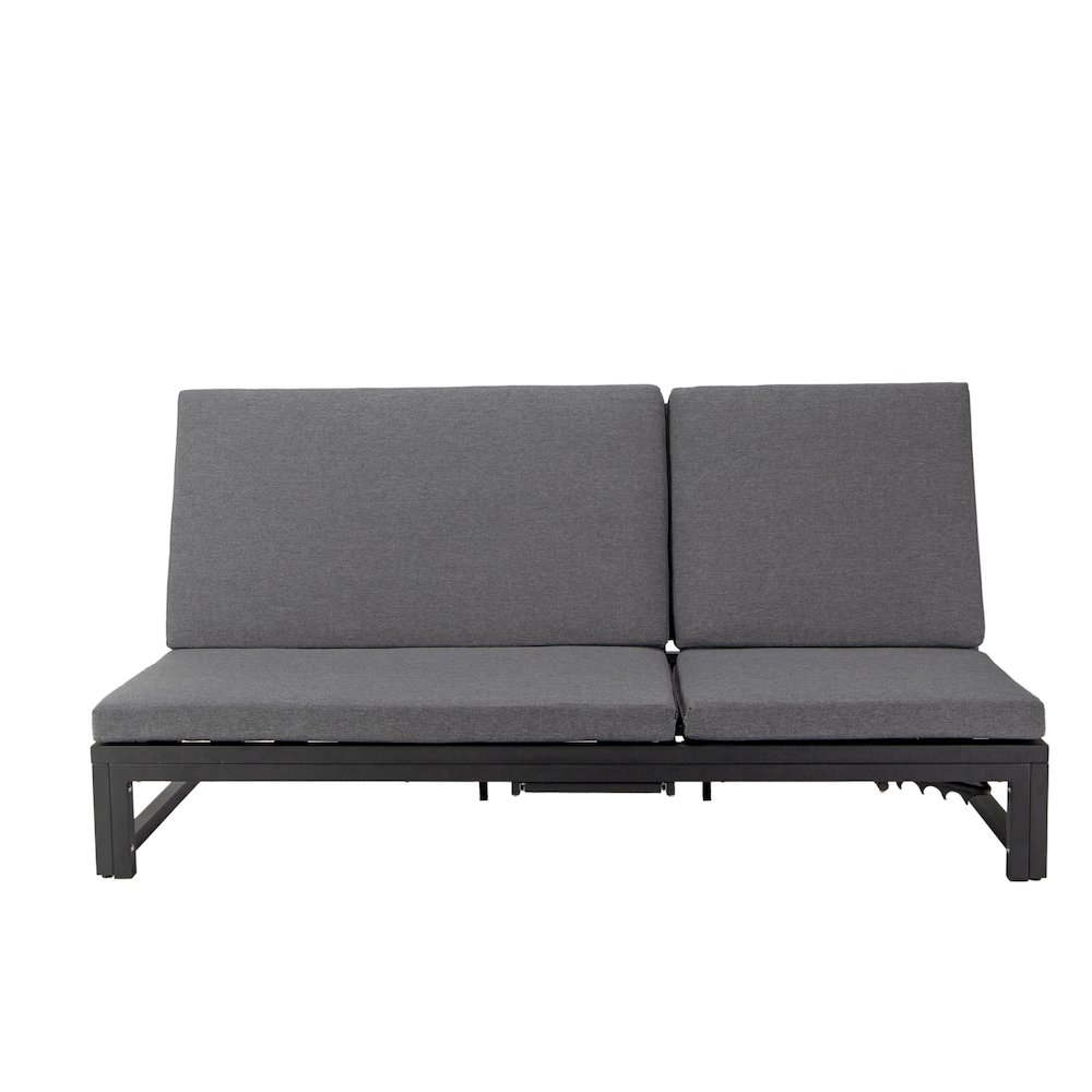 Chelsea Convertible Lounge Reclining Double Chaise With Cushions. Picture 14