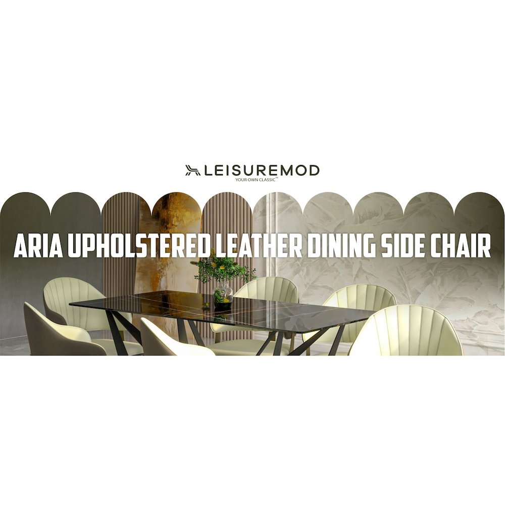 Aria Series Modern Dining Chair in Taupe Set of 4. Picture 20