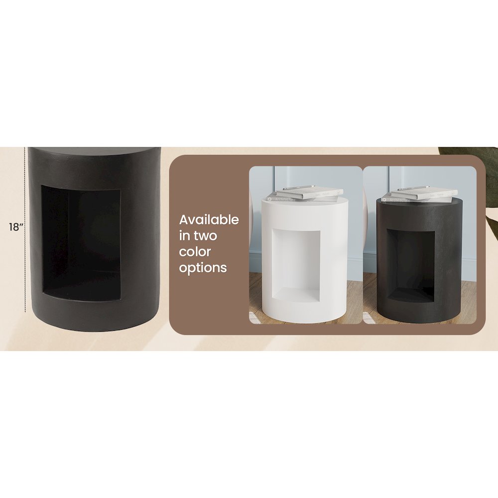 Modern Side End Table Nook Series In Black. Picture 19