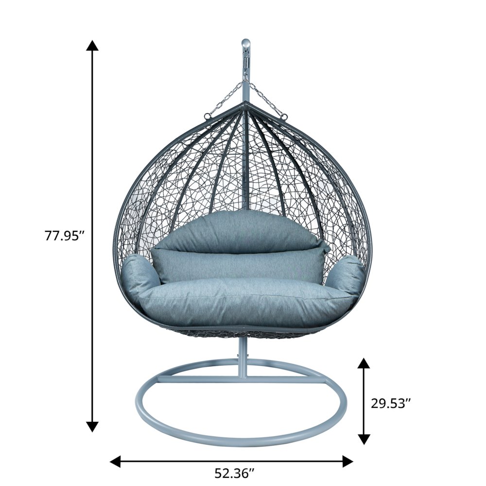 Recluse Collection Modern Outdoor Swing Chair. Picture 11