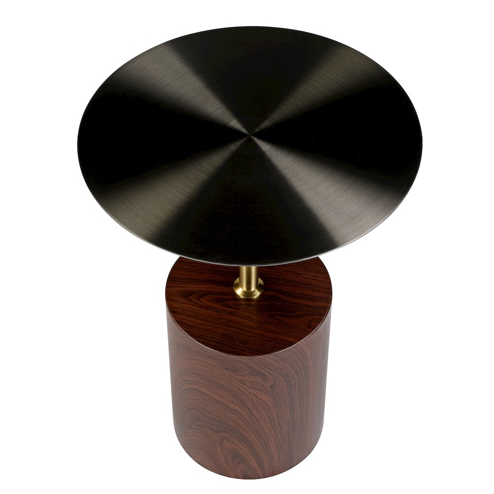Malta Collection Modern End Table In Brown. Picture 6
