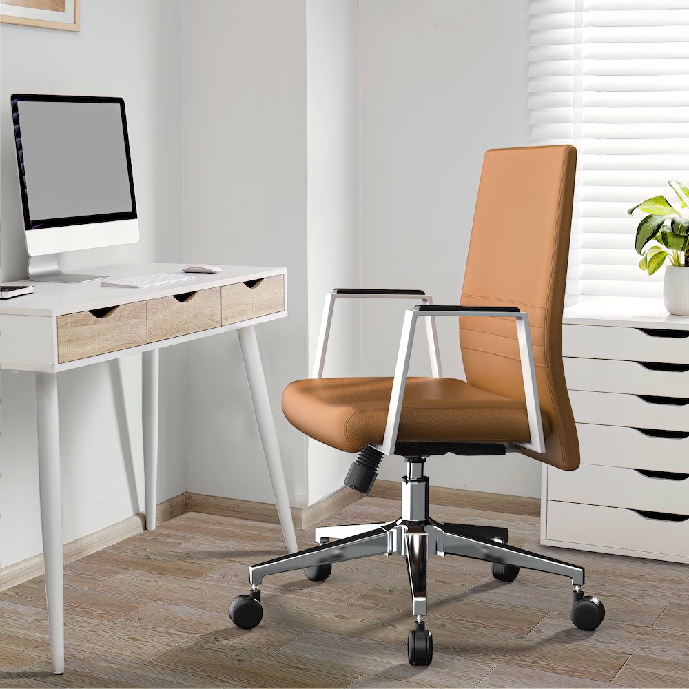 Aleen Office Chair in Acorn Brown. Picture 23
