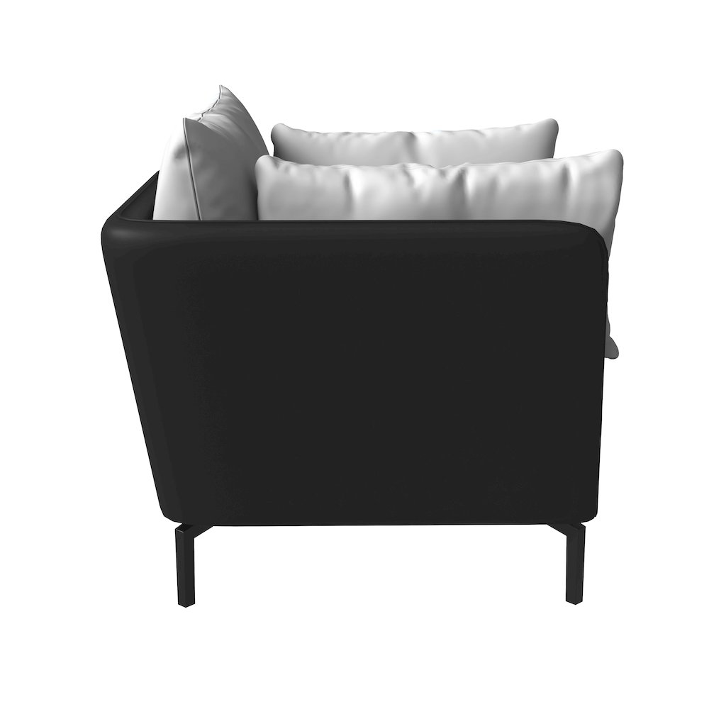 Luxify Collection Single Seater Sofa in Black/Grey. Picture 7