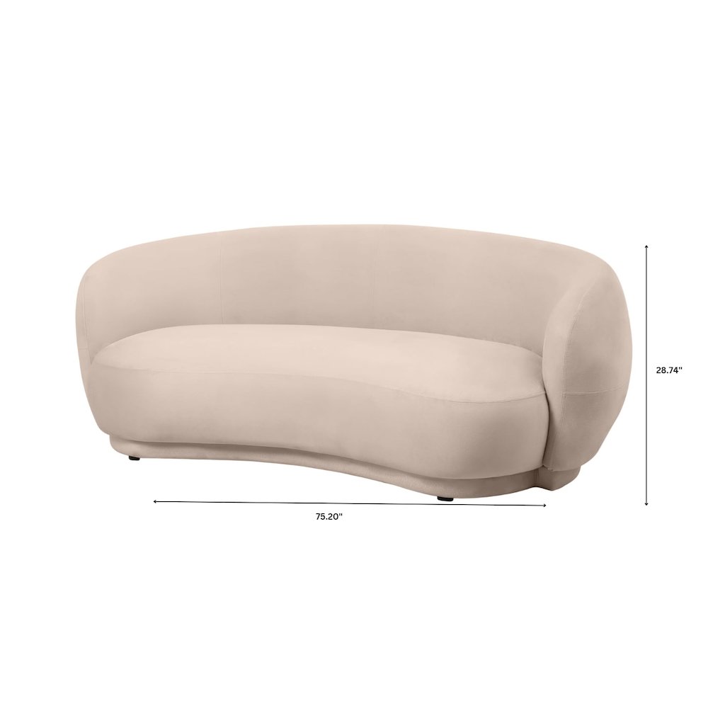 Faze 3-Seater Wide Couch Sofa Upholstered in Velvet. Picture 1