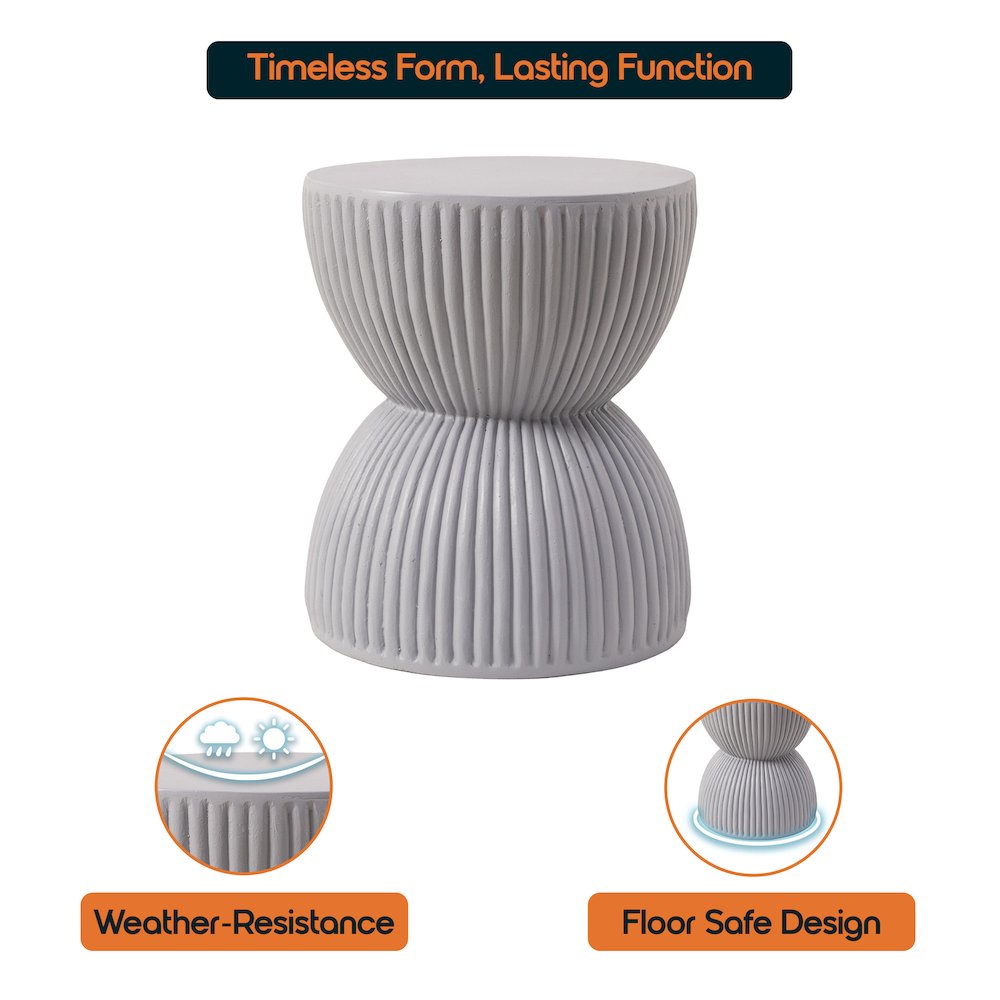 Modern Side End Table Spire Series In Grey. Picture 14