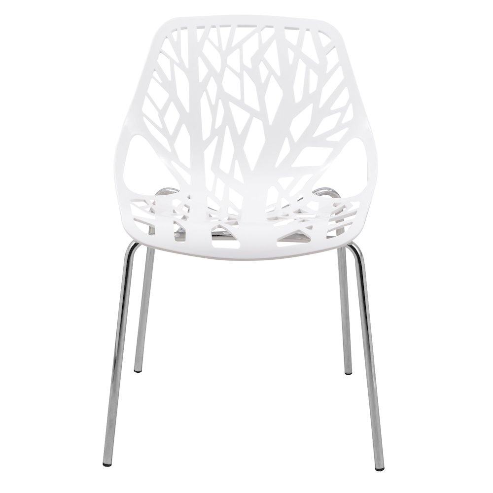 Modern Asbury Dining Chair w/ Chromed Legs. Picture 3