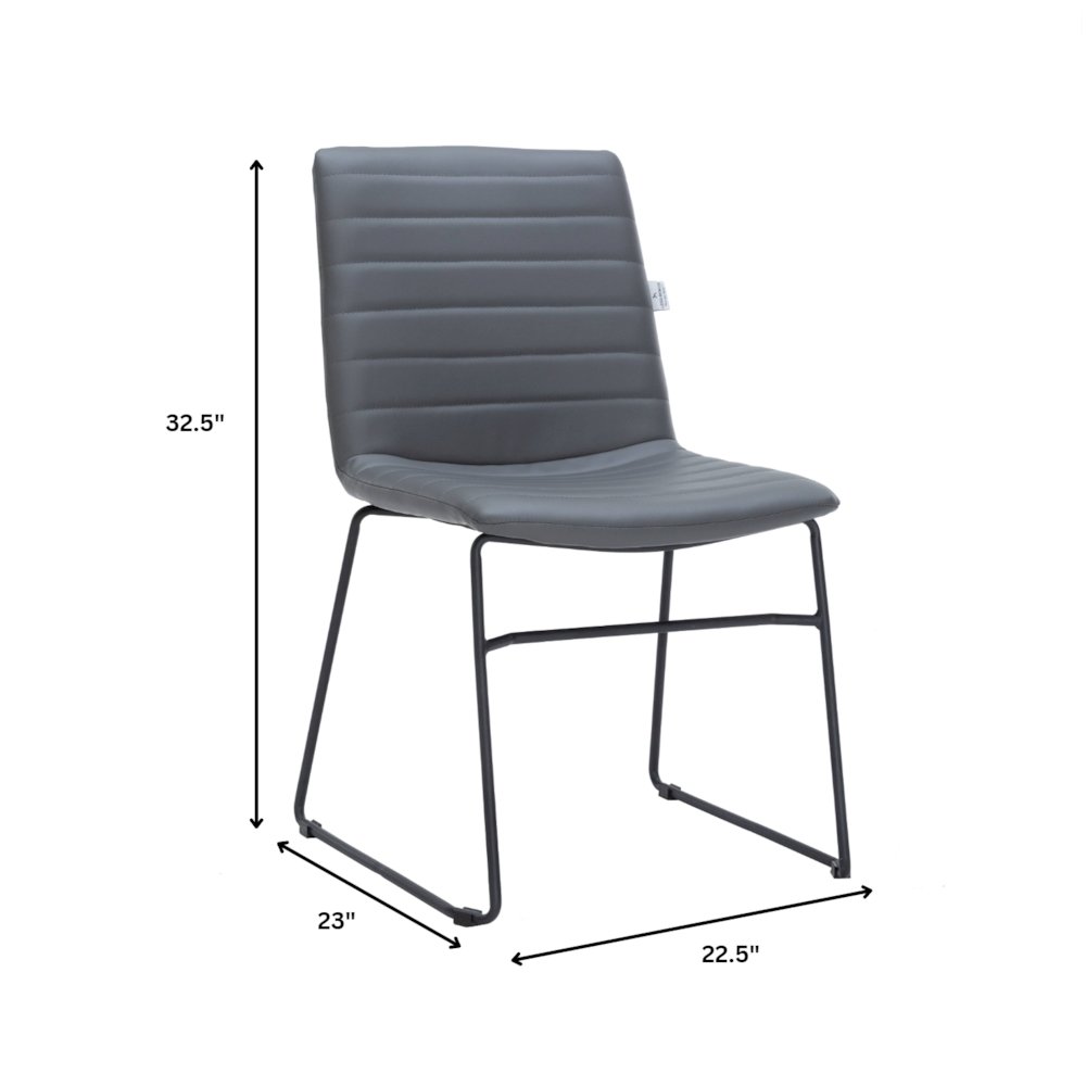 Zylar Series Office Guest Chair in Grey Leather. Picture 18