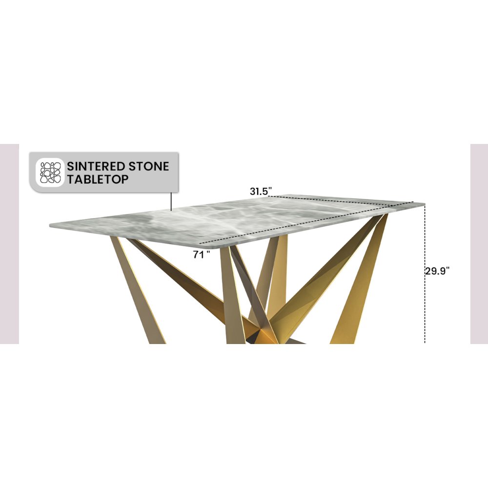 Nuvor Mid-Century Modern Dining Table. Picture 3