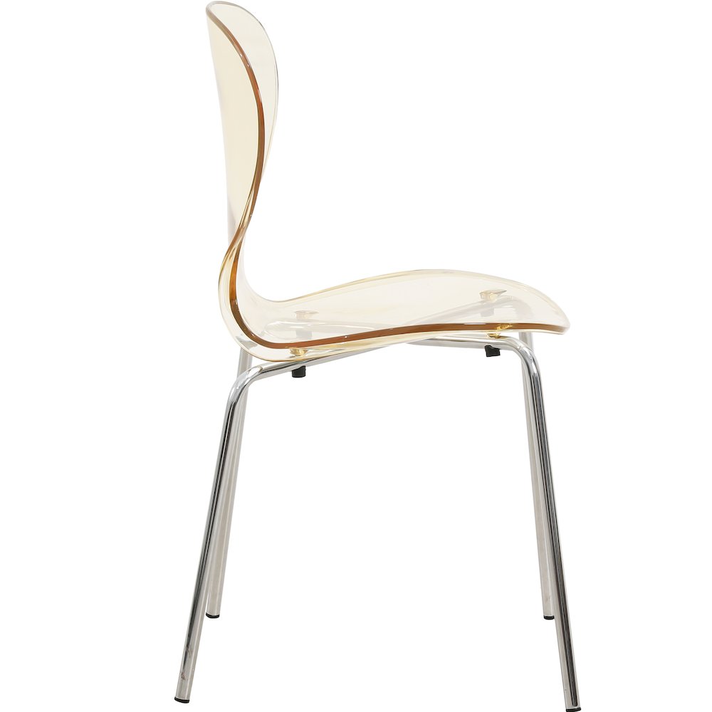 Modern Oyster Transparent Side Chair. Picture 14