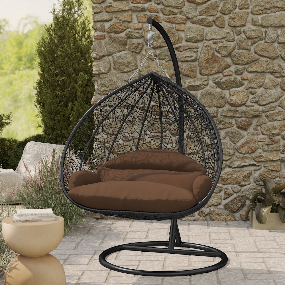 Recluse Collection Modern Outdoor Swing Chair. Picture 8