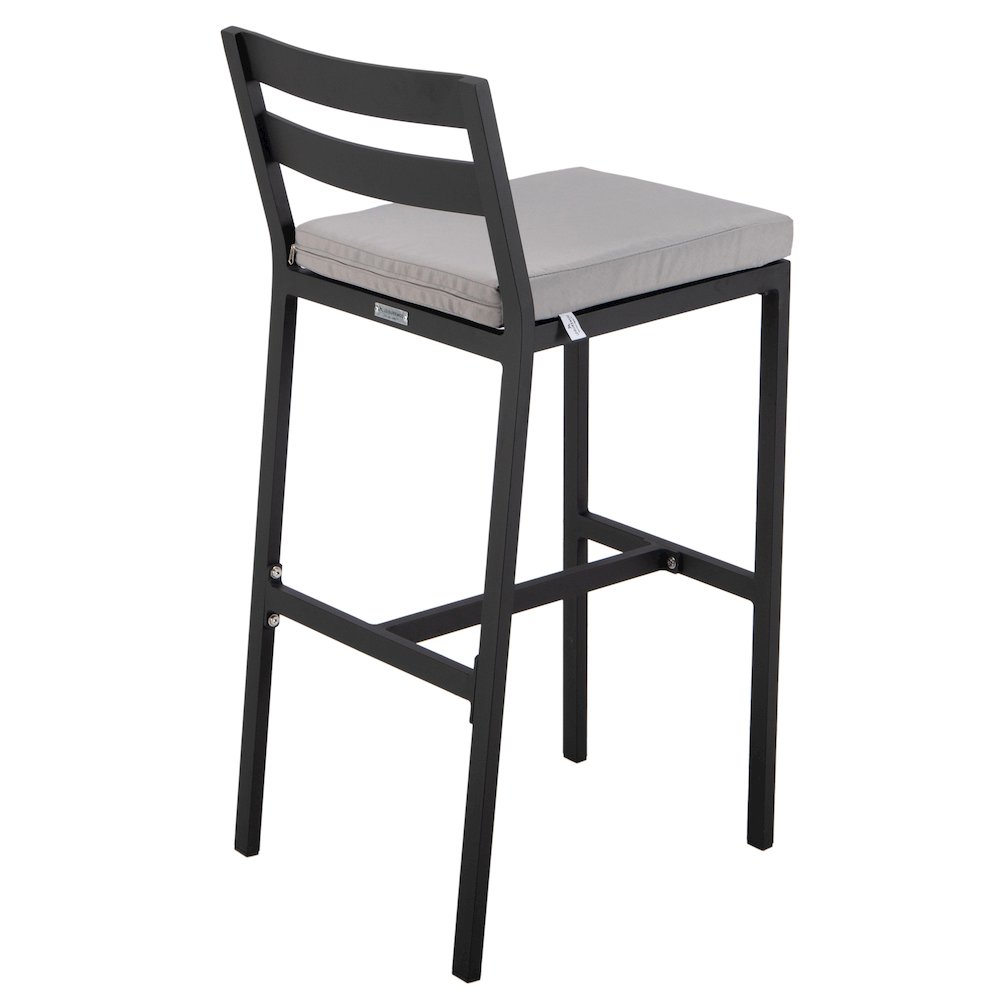 Chelsea Collection Modern Aluminum Outdoor Bar Chair. Picture 17