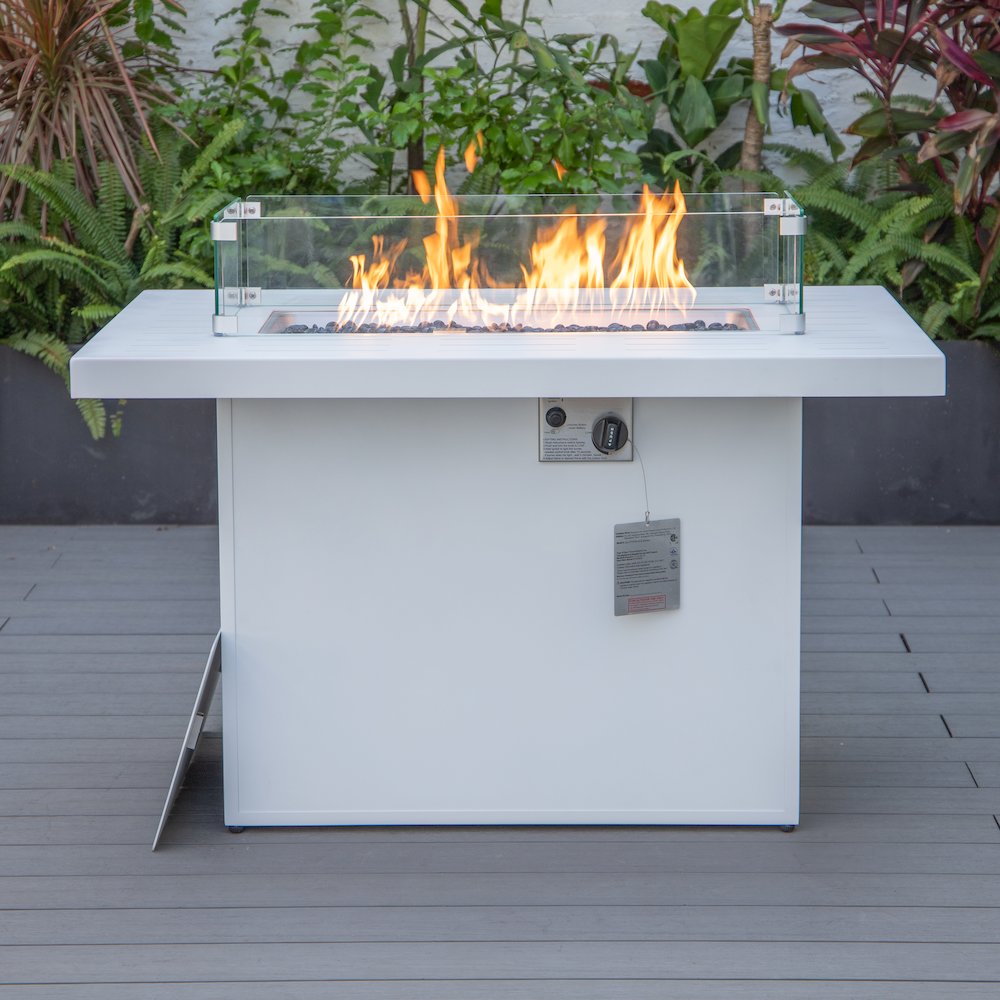 Chelsea Patio Modern Aluminum Propane Fire Pit Table. Picture 5