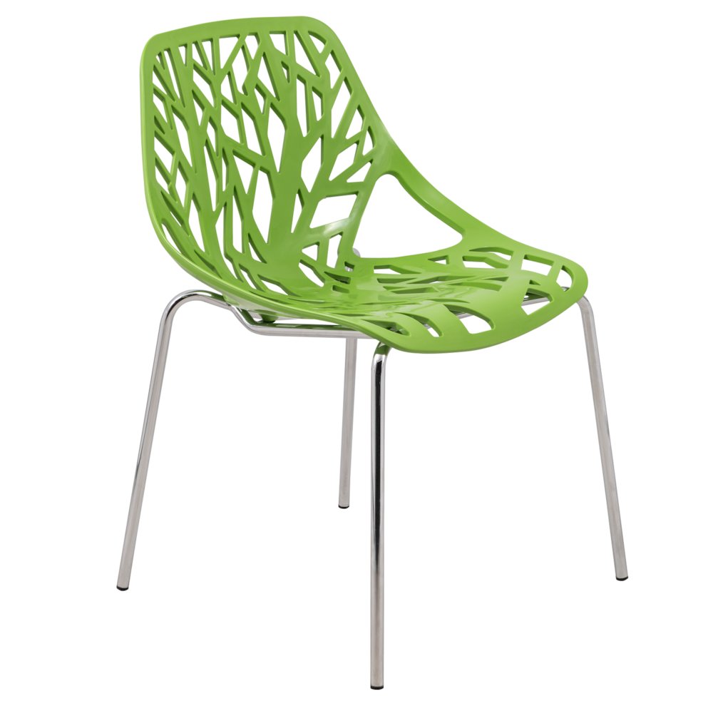 Modern Asbury Dining Chair w/ Chromed Legs. Picture 6