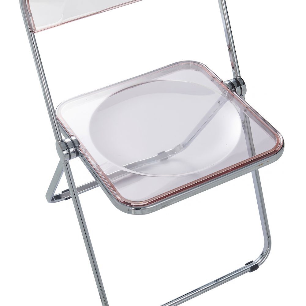 Lawrence Acrylic Folding Chair With Metal Frame. Picture 16